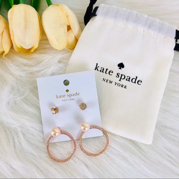 kate spade Jewelry - Kate Spade ear jacket stud set